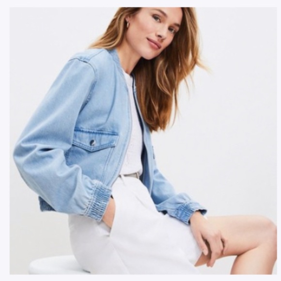 Denim Bomber Jacket - Picture 1 of 4